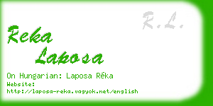 reka laposa business card