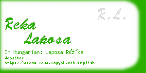 reka laposa business card